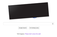 Google's Homepage in protest of SOPA on 1/18/2012